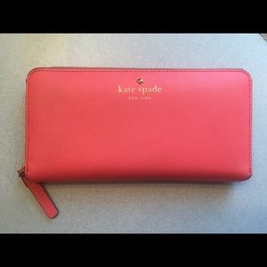 Cedar Street Lacey bright coral wallet