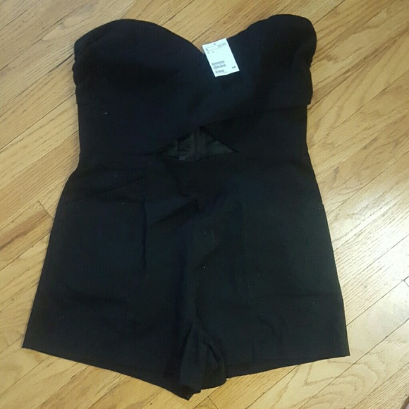 Strapless shorts jumpsuit