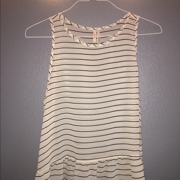 black and white striped tank top