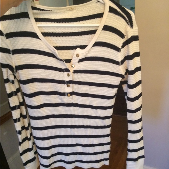 J crew waffle button up