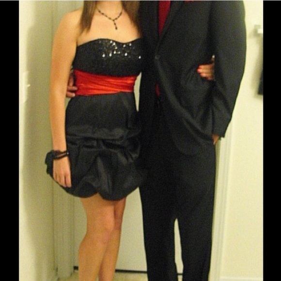 Party Dress with Red Sash!
