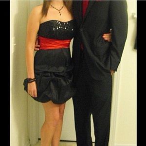 Party Dress with Red Sash!