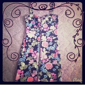 🌺Floral mini zip up dress🌸
