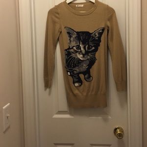 H&M Tan Kitten Sweater