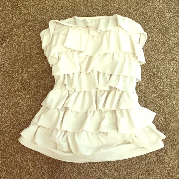 Ruffled Swim Suit Top