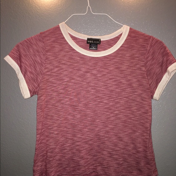 reddish, pink wet seal crop top