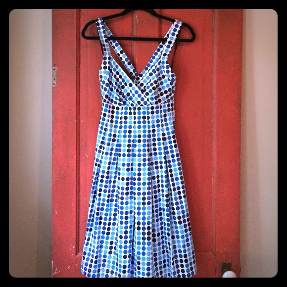 ❗️SALE❗️Calvin Klein Blue Polka Dot Dress