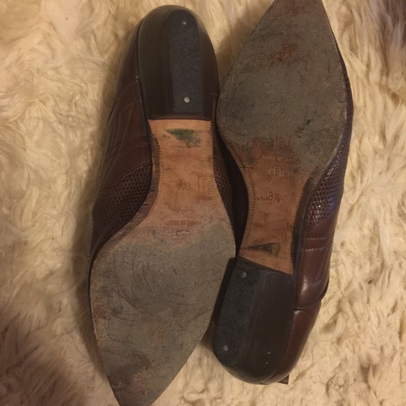 Brown leather booties. Made in Italy - Picture 2 of 2