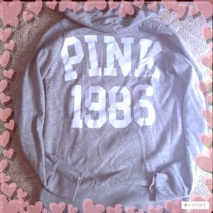 🎀PINK gray hoodie🎀