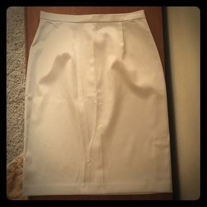 Cream Pencil Skirt