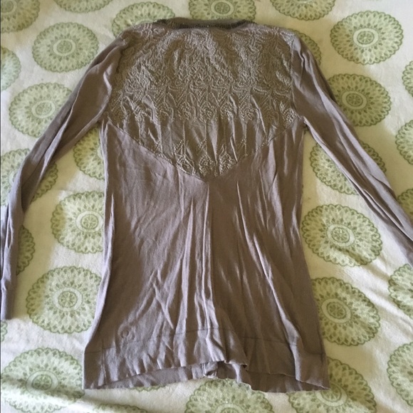 Beige Cardigan with Beading and Lace detail - Picture 2 of 2