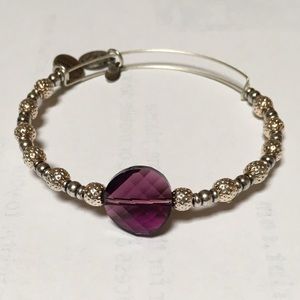 Beaded Alex and Ani with purple circle