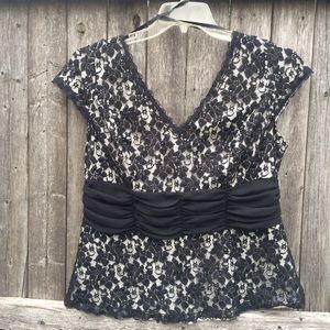 Black and white dressbarn collection blouse