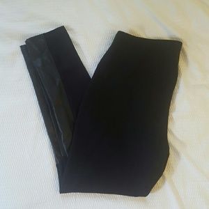 Old Navy Thick Leggings with Leather Accents