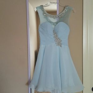 Short Alyce Paris Light Blue Dress