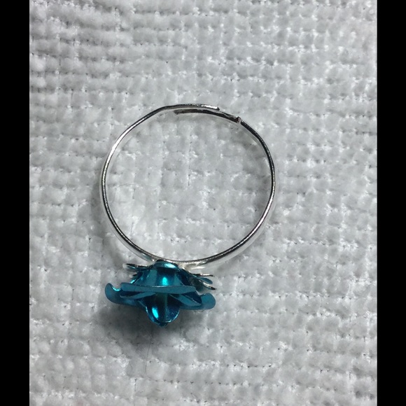 SOLD OUT Cute Light Blue Rose Ring - Picture 2 of 4