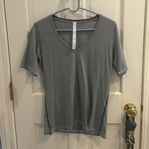 Lulu lemon striped t shirt