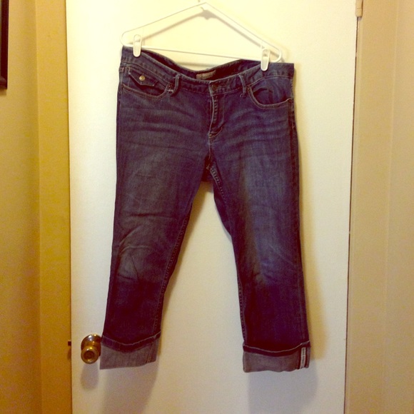 Banana republic stretch crop cuffed jeans