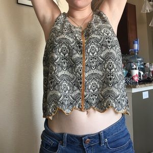 Cute semi crop top