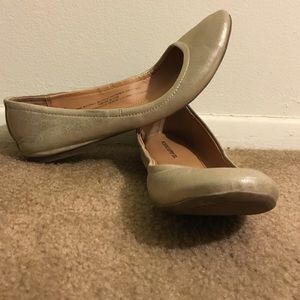 Brand new never worn antique gold flats