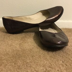 Barely worn metallic brown flats