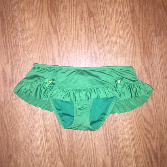 Betsey Johnson Green Bikini Bottom
