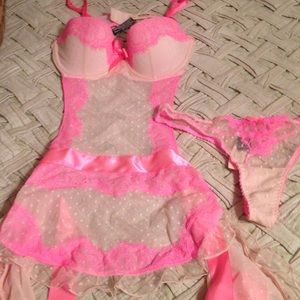 Pink Victoria Secret Sexy Little Things Set Pink Victoria Secret Sexy Little Things Set