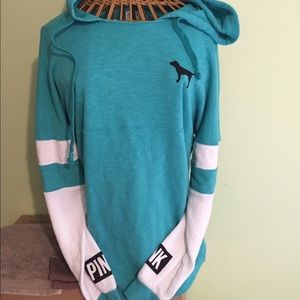 Victoria's Secret pink hoodie varsity small 💙💙💙