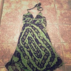 BCBG tie dye green dress