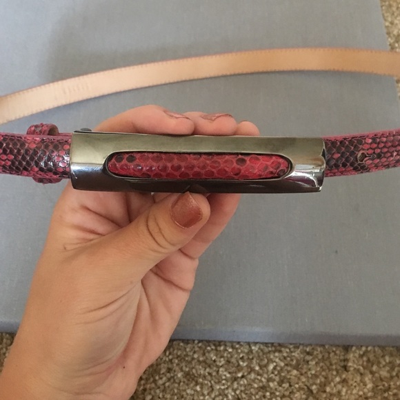 Hot Pink Snake Skin Belt