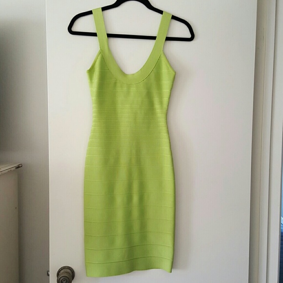 Herve Leger XS lime green dress