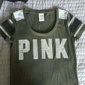 Victoria's secret pink varisity tee