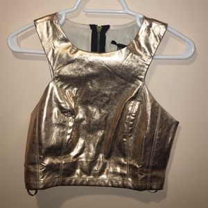 Metallic cropped top
