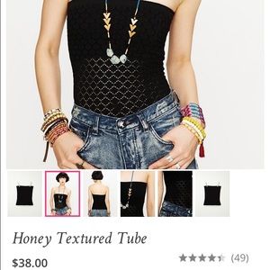 Free People Honey Textured Tube Top