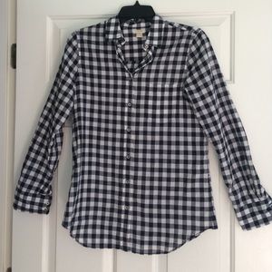 J Crew Gingham Button Down