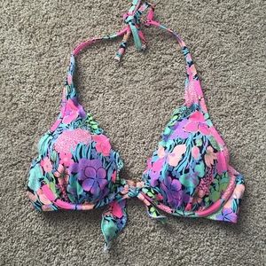 VS Pink 32C Halter Swim Top!
