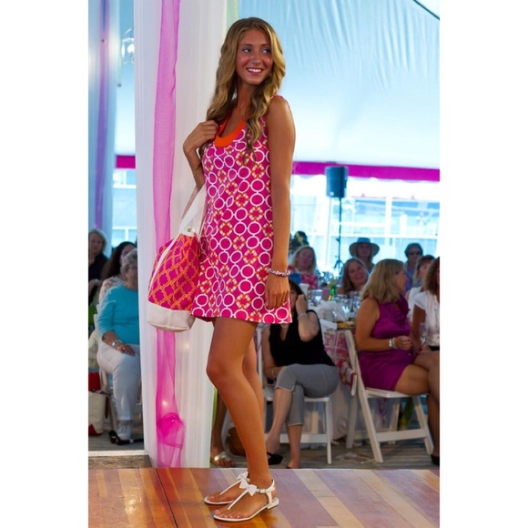 Pink and orange dress