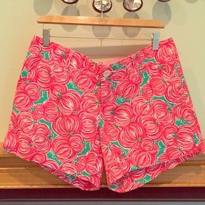 Lilly Pulitzer Red Pumpkin Print Shorts