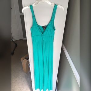 Spense Turquoise green maxi dress size small