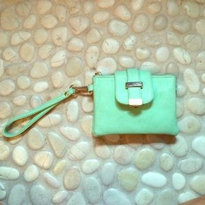 Mint wristlet/cross body