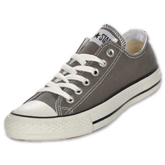size 7 women's size 5 men's grey converse