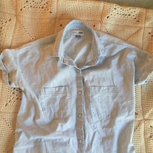 Old Navy XS chambray boyfriend camp shirt