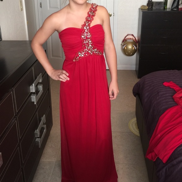 Red gown