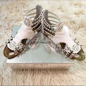 Kelsi Dagger "Catarina" White Gladiator Sandals