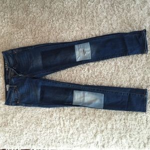 Gap Patchwork skinnies 26r