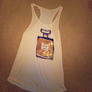 Perfume bottle sequin tank
