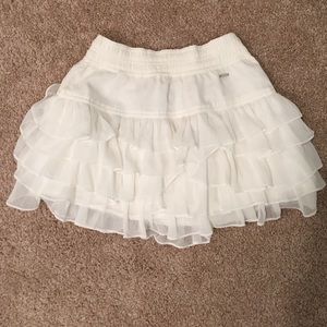 White ruffle skirt