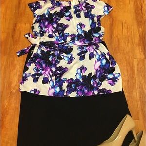 Worthington Flowered Dress-shirt