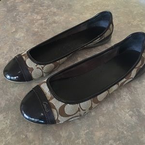 Coach Cecile Flats, Size 8.5, Brown, w/Box
