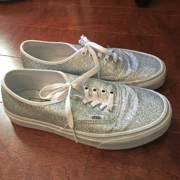 White Sparkle Vans